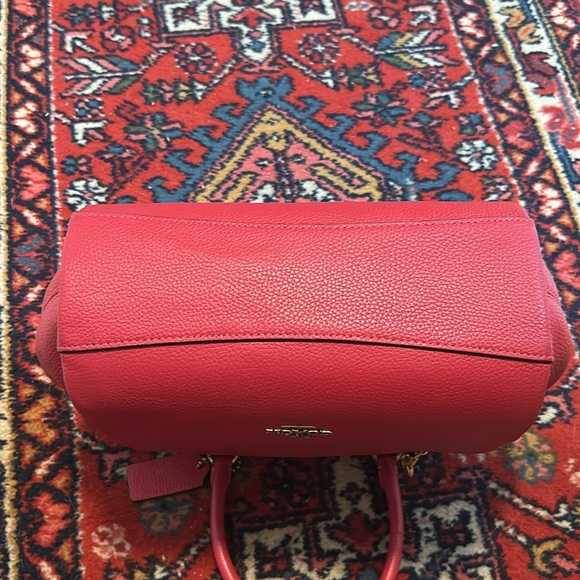 COACH Elise Satchel in Pebbled Red Leather - Picture 3 of 8
